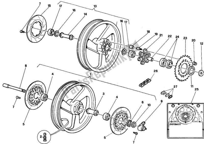 Todas las partes para Ruedas Dm 009457 de Ducati Supersport 750 SS 1997